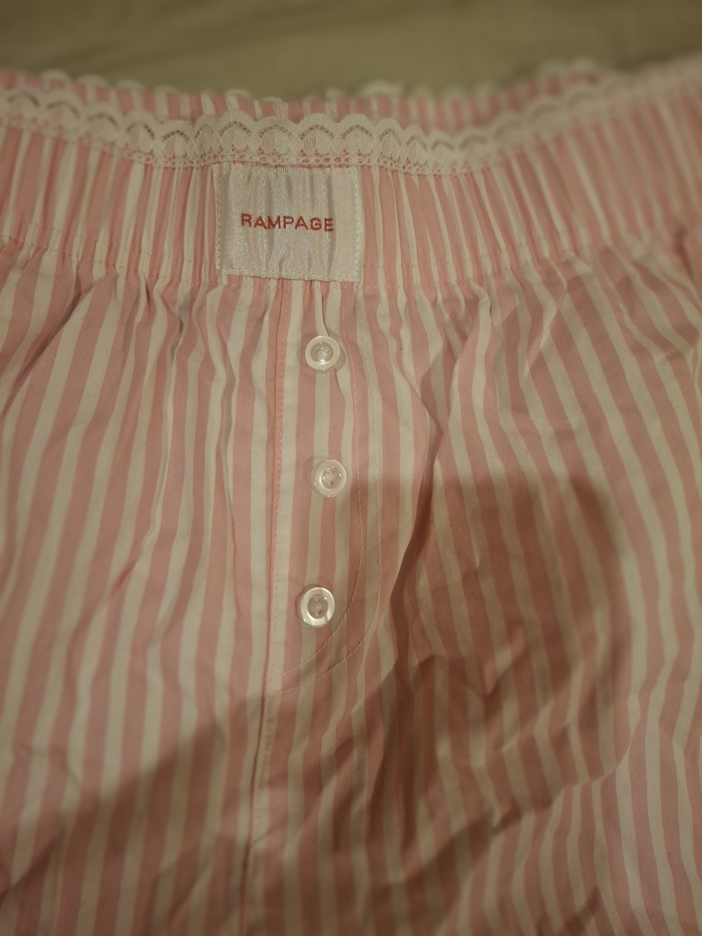 Rampage Pink and White Striped Pajama Set - Picture 10 of 13